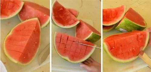 小朋友吃西瓜切瓜,小朋友创意切瓜，西瓜变身趣味艺术品
