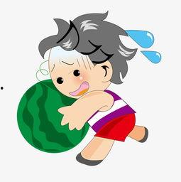 吃瓜少年手绘头像,趣味横生的青春形象